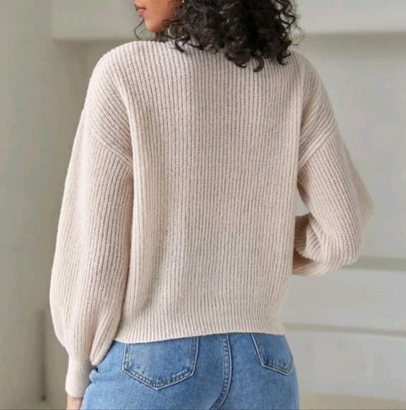 Drop Shoulder Button Front Cardigan - Picture 2 of 4